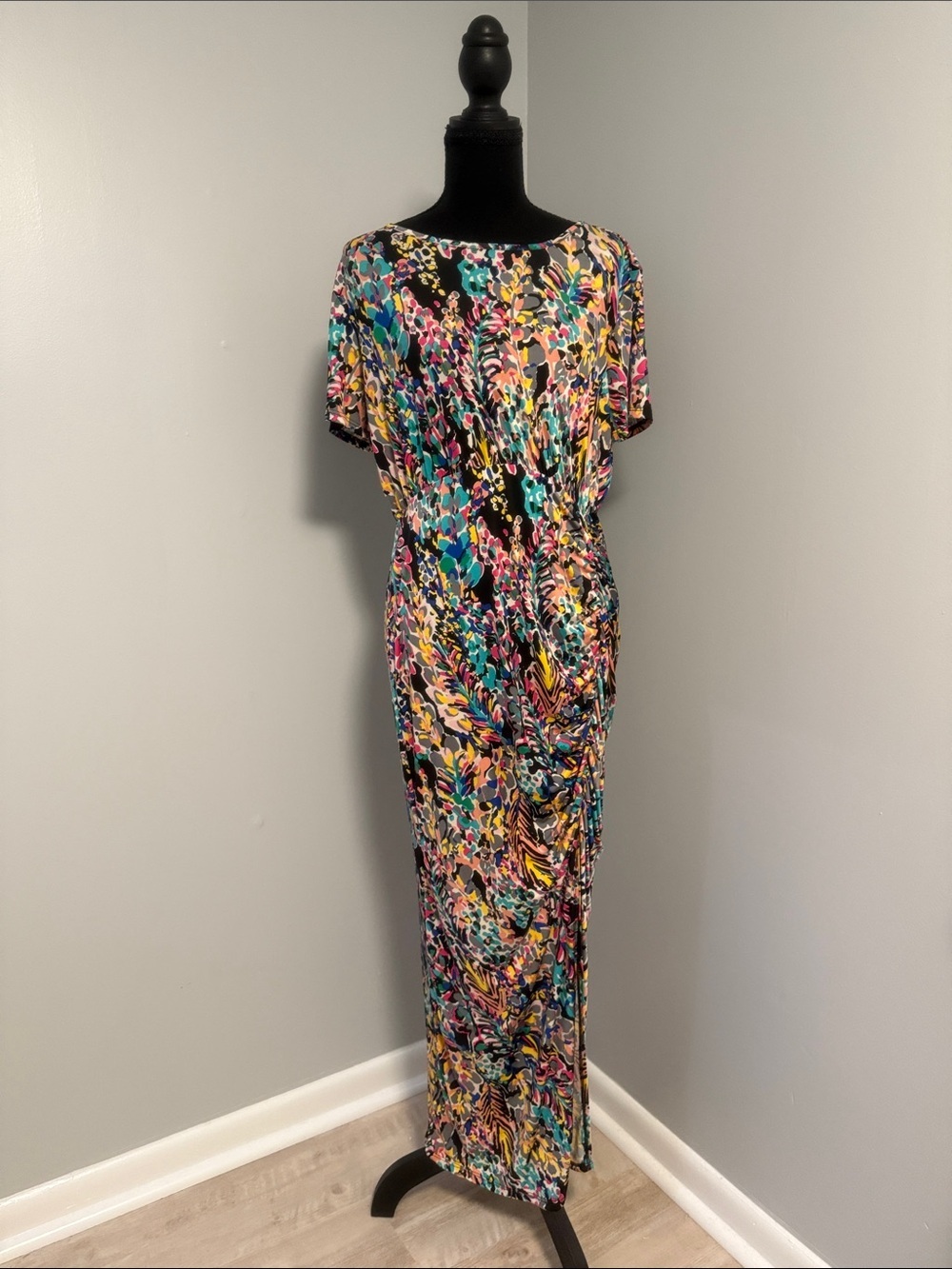 Beeson River Multi-Color Floral Print Maxi Dress
